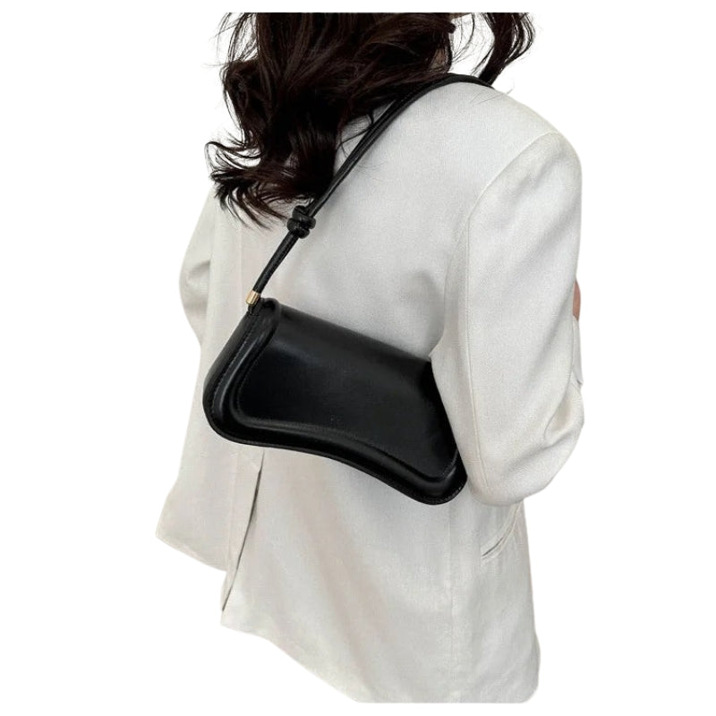 Yasmin - PU and Polyester Shoulder Bag with Adjustable Strap and Multiple Compartments