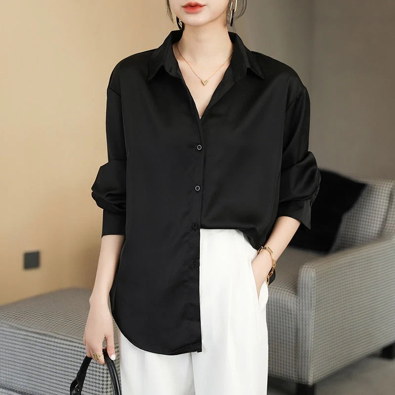 Selvia – Elegant Button Down Shirt With Long Sleeves and Comfortable Fit