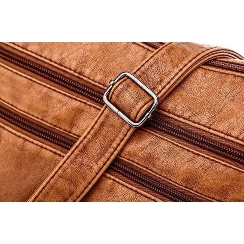 Coralie - Polyester Shoulder Bag with Multiple Compartments and Adjustable Strap