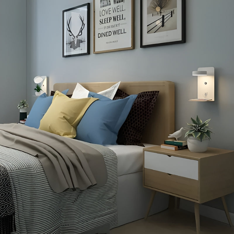 DazzleShelf – Minimalist Rechargeable Night Light with Shelf and USB Charging Port