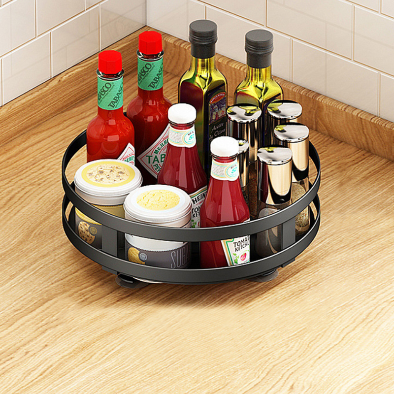 SpaceCraft – 360° Rotating Multifunctional Storage Rack with Adjustable Tiers
