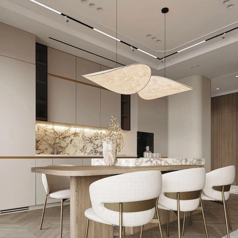 LumiNest – Handmade Japanese Boho Ceiling Lamp in Soft Ivory