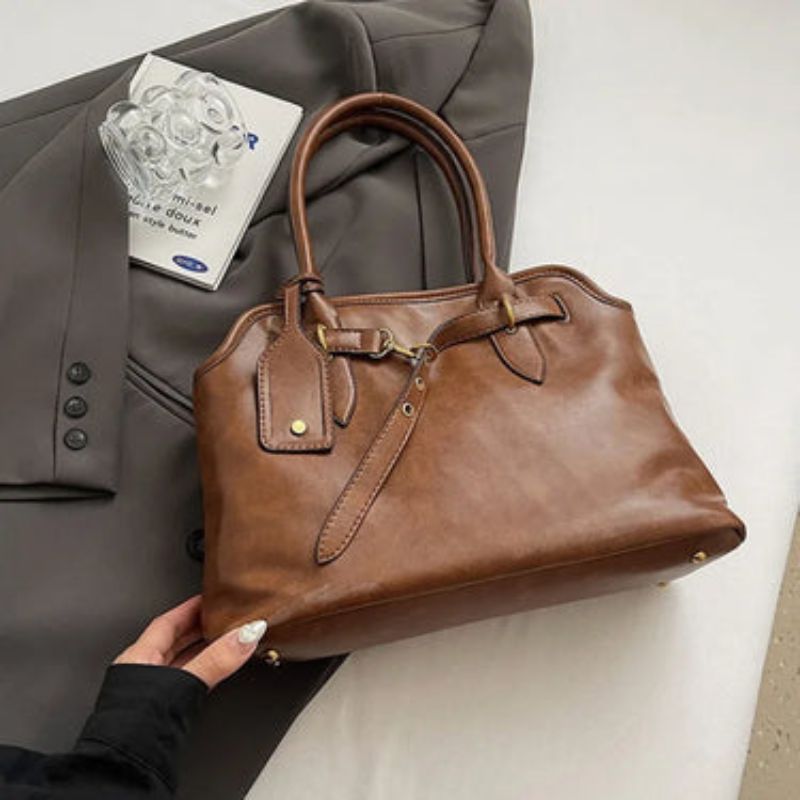 Seren - Vegan Leather Handbag with Handles