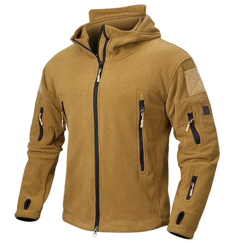 Caspar – Long Sleeve Zip-Up Jacket with Hood and Pockets