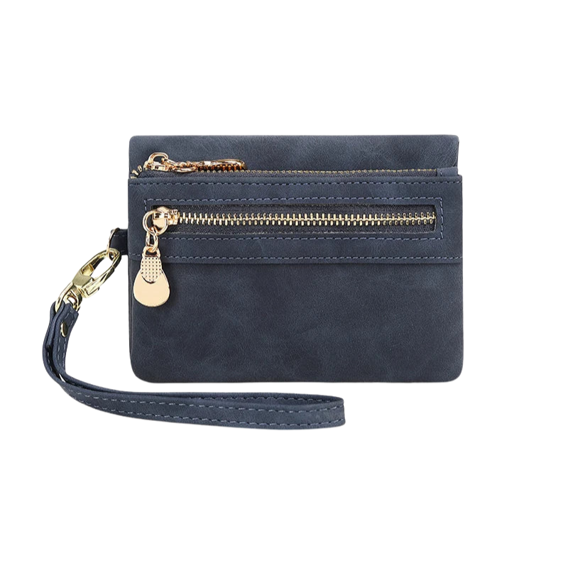Liora - Leather Purse with Handle, Zipper Closure, and Side Pockets