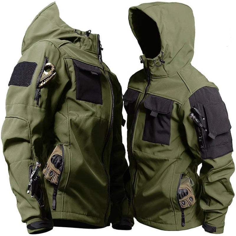 Logan – Water-Repellent and Wind-Resistant Outdoor Jacket with Stand-Up Collar