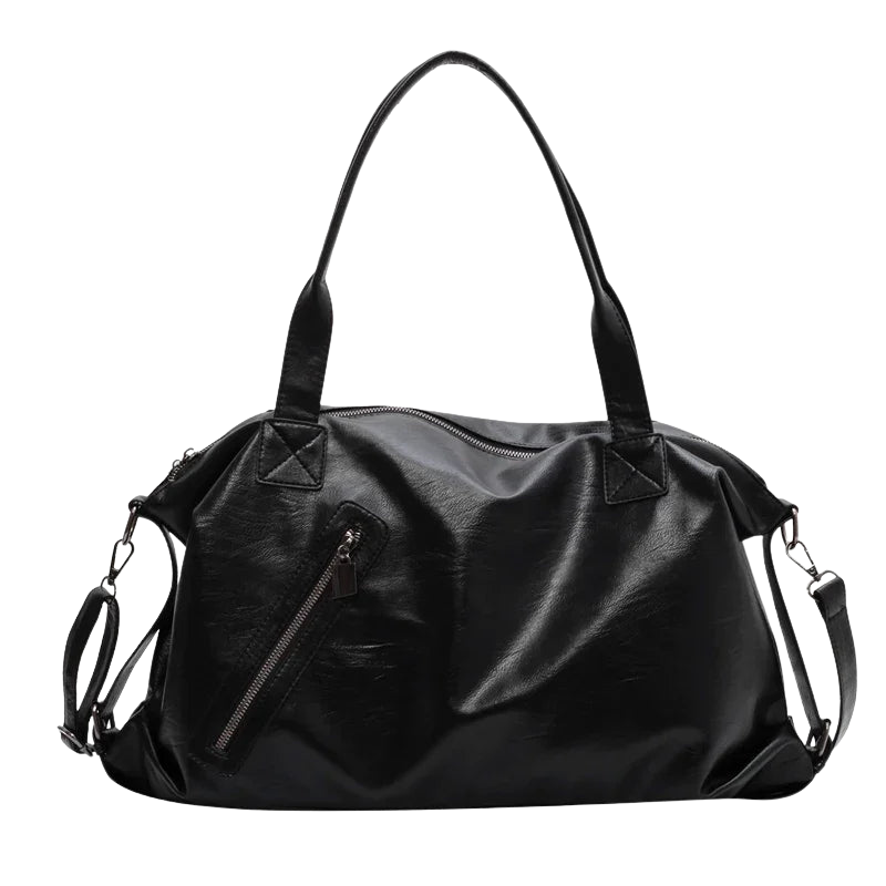 Sabina - Leather Tote Bag with Multiple Pockets and Zipper Closure