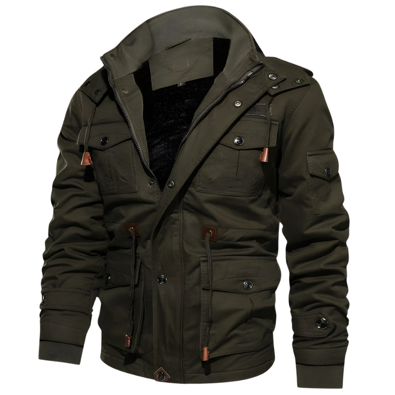 Adrian – Long Sleeve Jacket with Adjustable Waist and Pockets