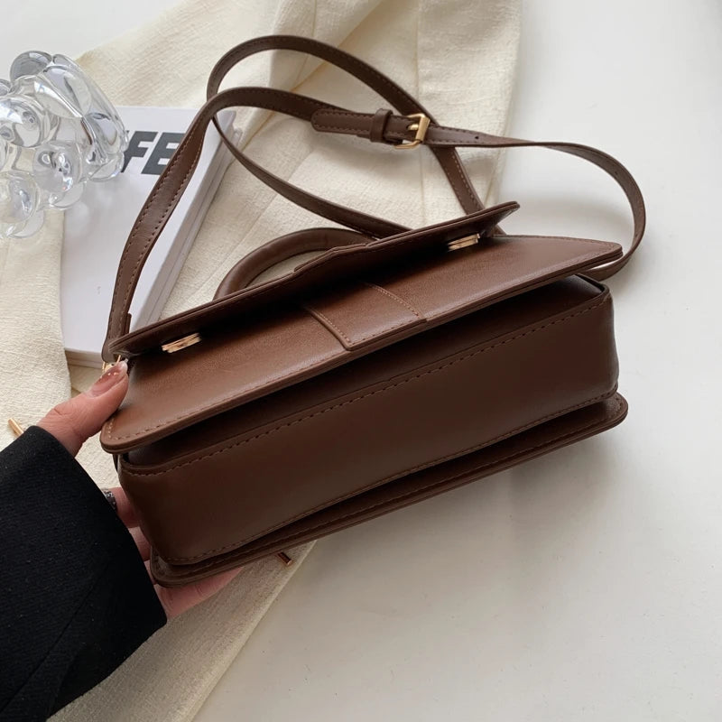 Stella – Classic Small Square Handbag with Shoulder Strap