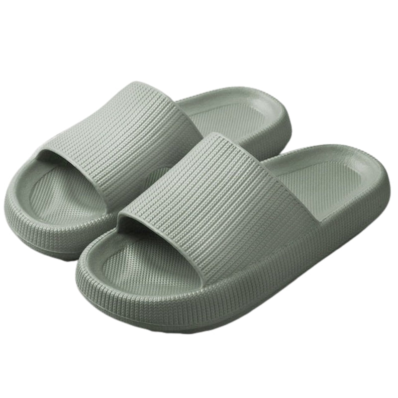 Lina – Open Slippers with Thick Flat Sole and Lightweight Design