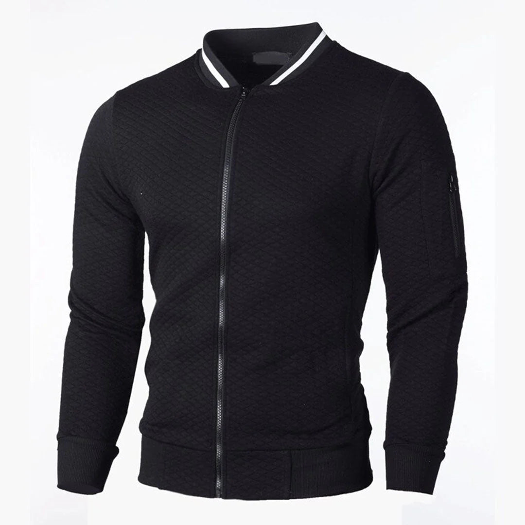 Yorren – Polyester Jacket with Stand-Up Collar and Front Zip