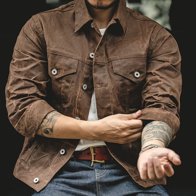 Bravero – Retro Style Jacket with Straight Hem and Long Sleeves