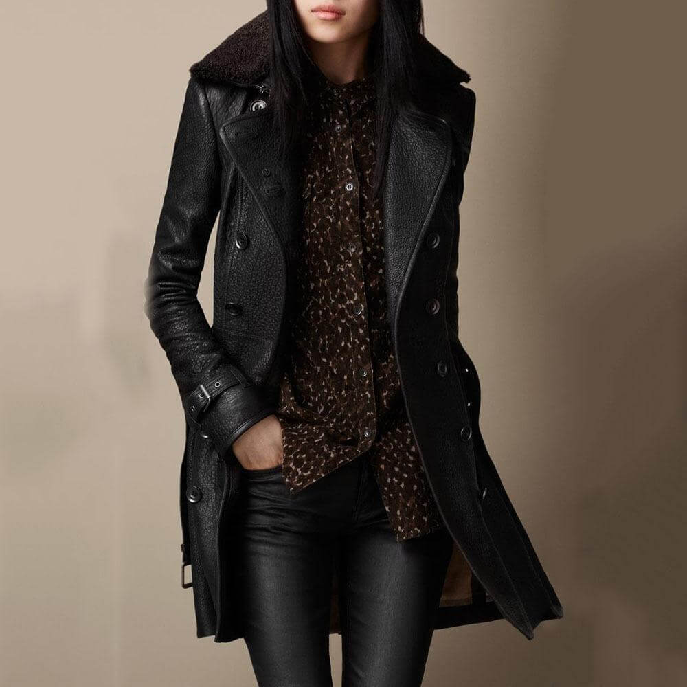 Sophia – Winter Trench Coat With Double-Breasted Front
