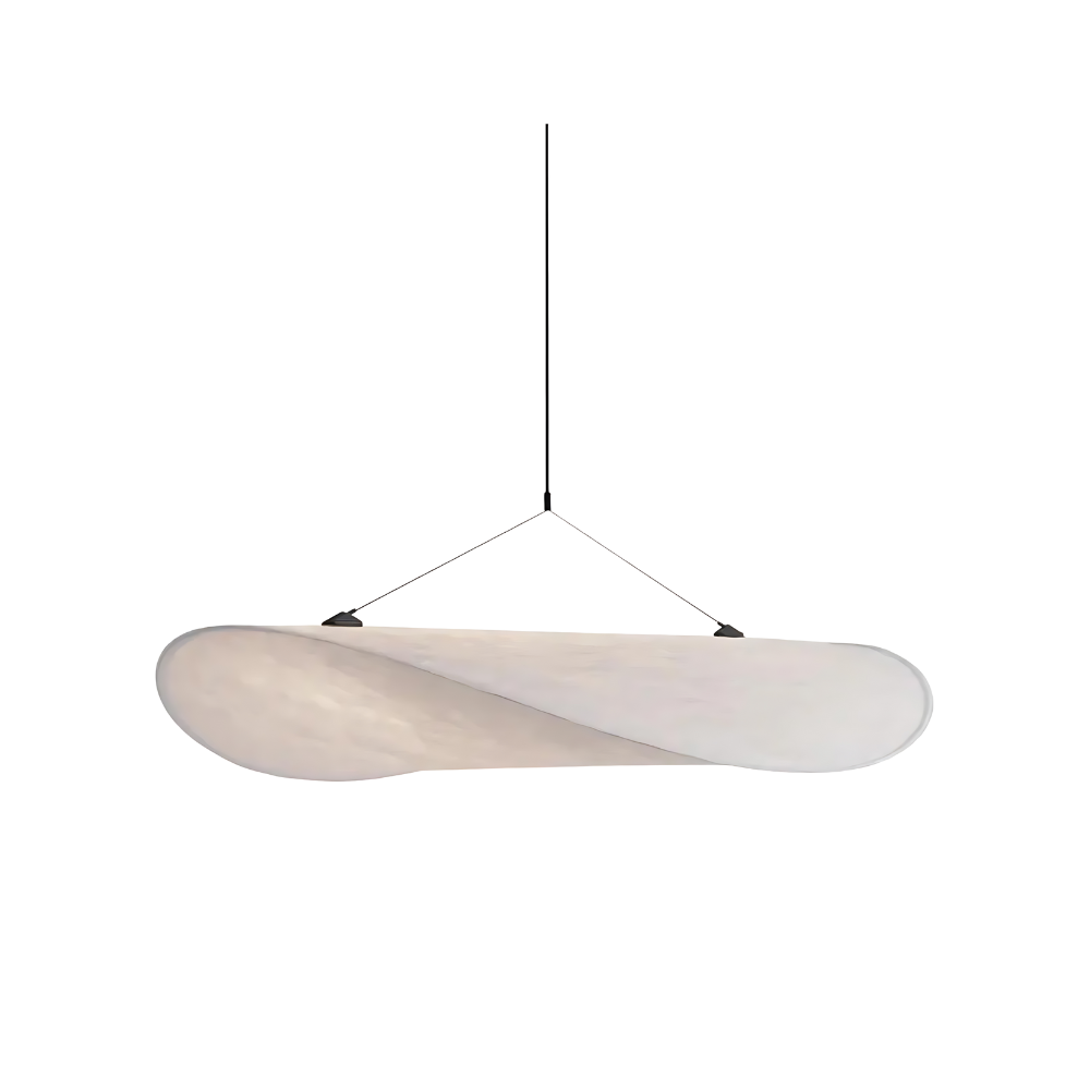 LumiNest – Handmade Japanese Boho Ceiling Lamp in Soft Ivory