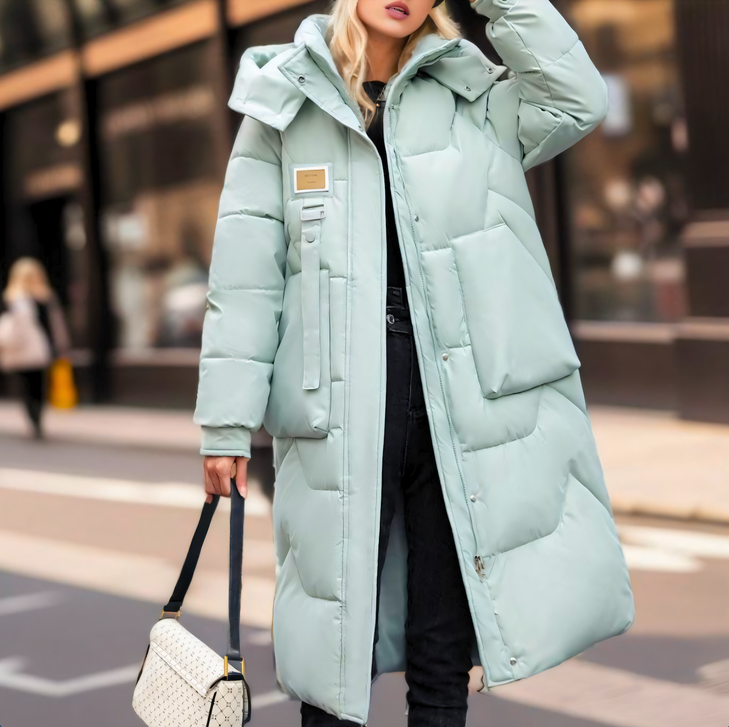 Norvia – Long Puffer Coat With Quilted Padding