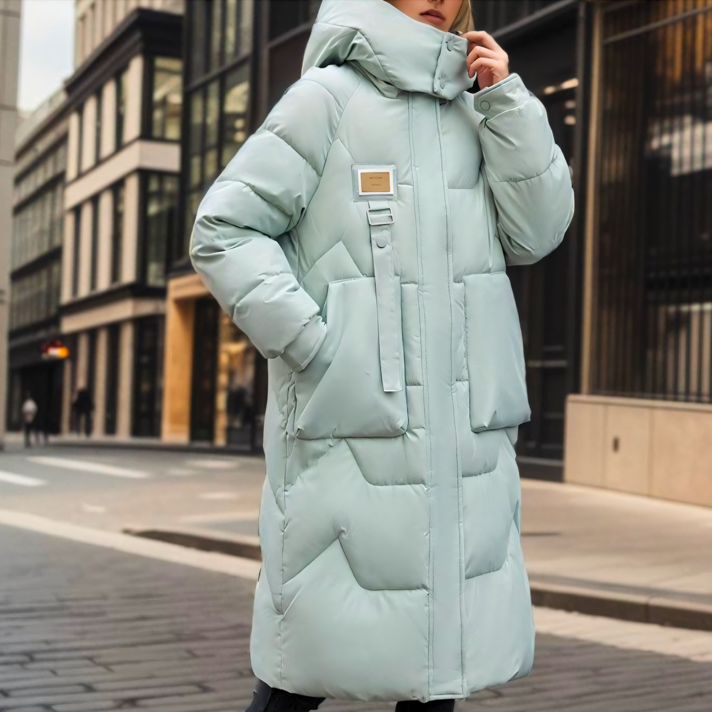 Norvia – Long Puffer Coat With Quilted Padding