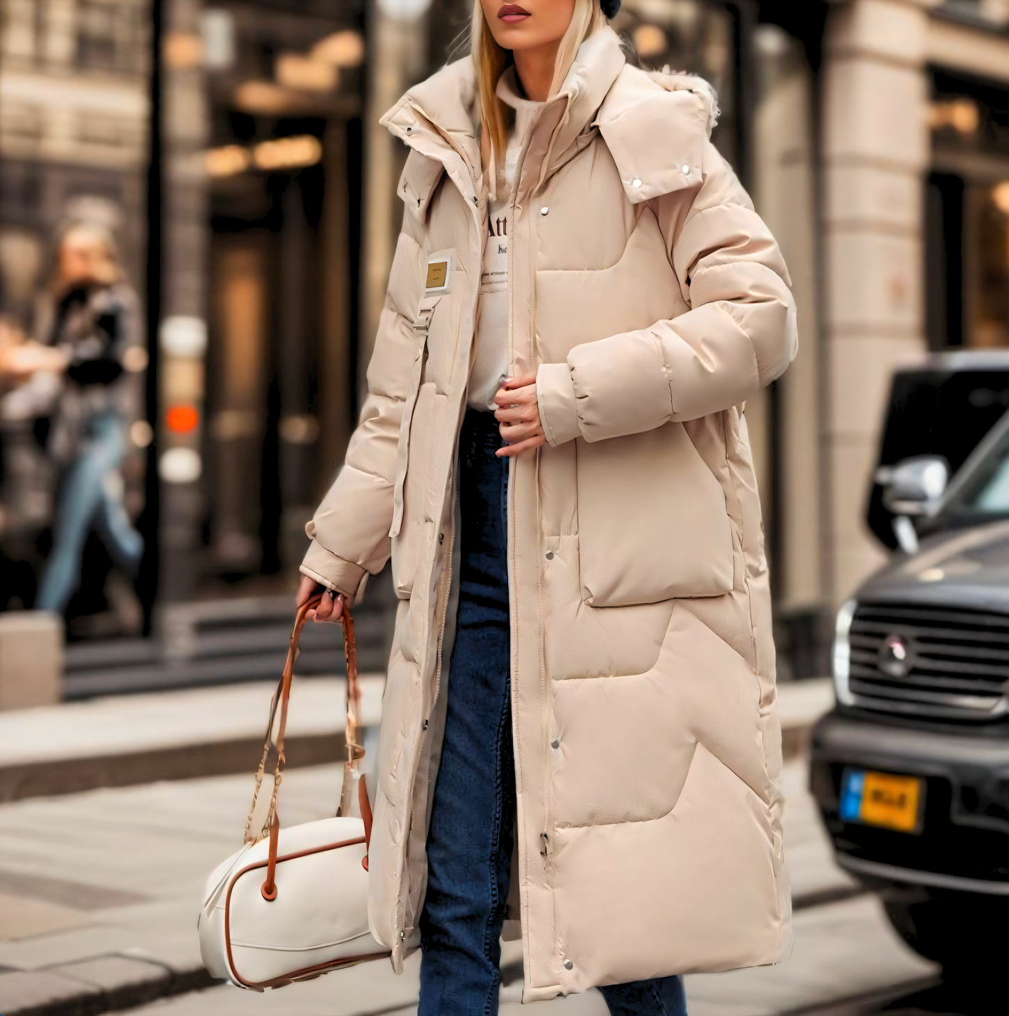 Norvia – Long Puffer Coat With Quilted Padding