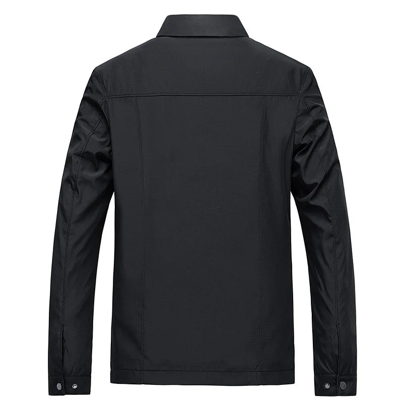 Liam – Lightweight Jacket with Fold-Over Collar and Zipper Closure