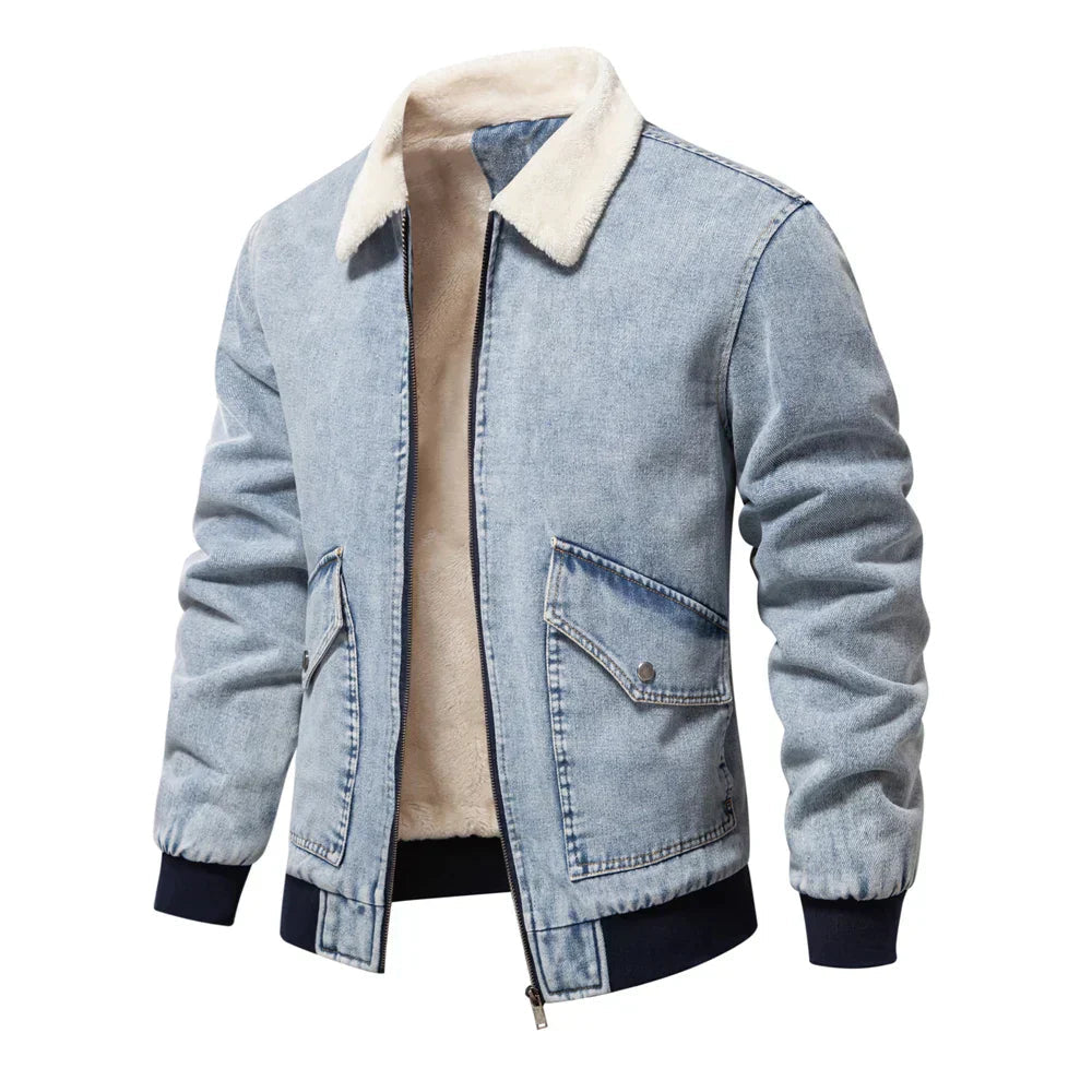 Arden – Denim Jacket With Shearling Lining
