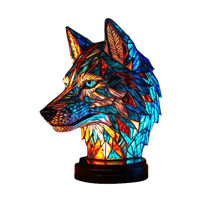 LuminaWild – Handmade Resin Art Lamp with 14 Colorful Animal Motifs