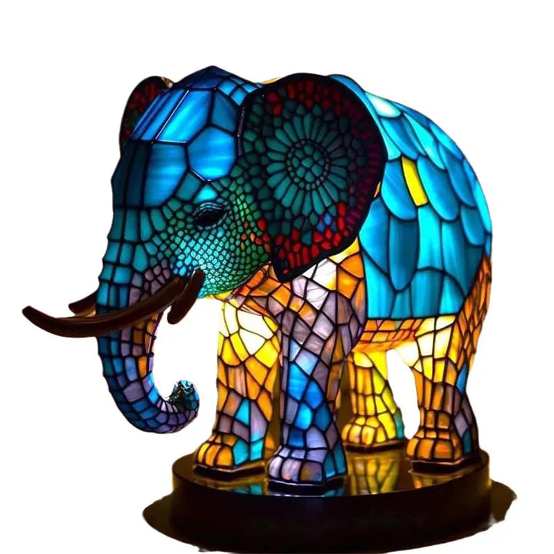 LuminaWild – Handmade Resin Art Lamp with 14 Colorful Animal Motifs