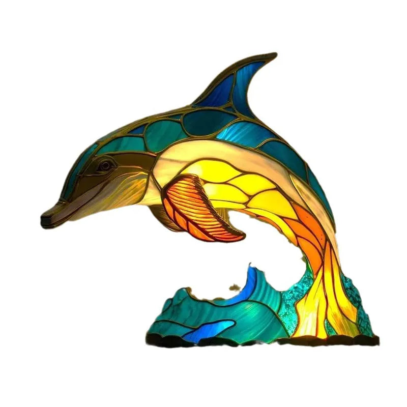 LuminaWild – Handmade Resin Art Lamp with 14 Colorful Animal Motifs