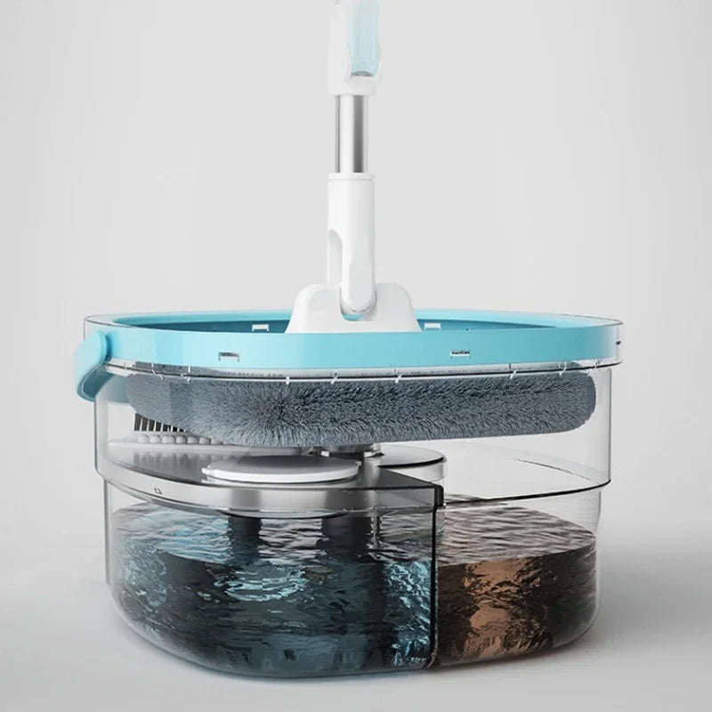 FreshFlo – 360° Rotating Mop and Bucket Set with Dual Water Chambers