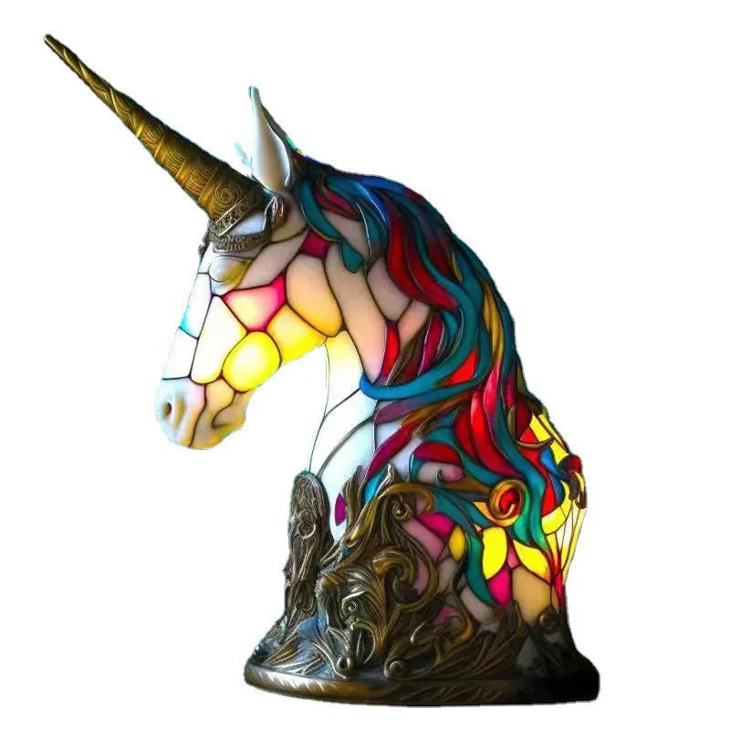 LuminaWild – Handmade Resin Art Lamp with 14 Colorful Animal Motifs
