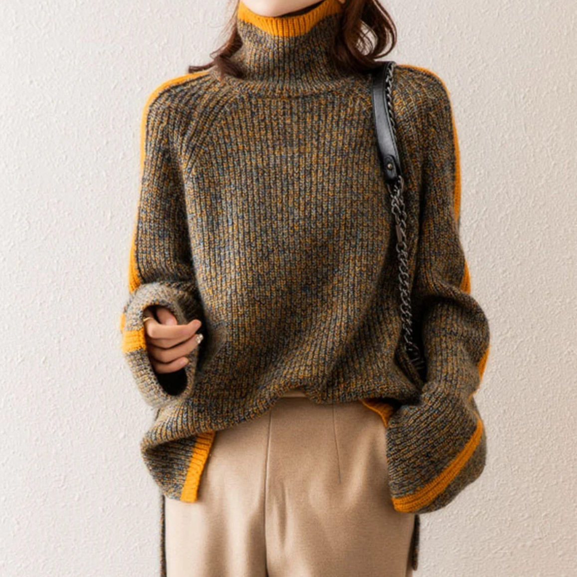 Zoey - Knitted Turtleneck Sweater With Fine Knit Design
