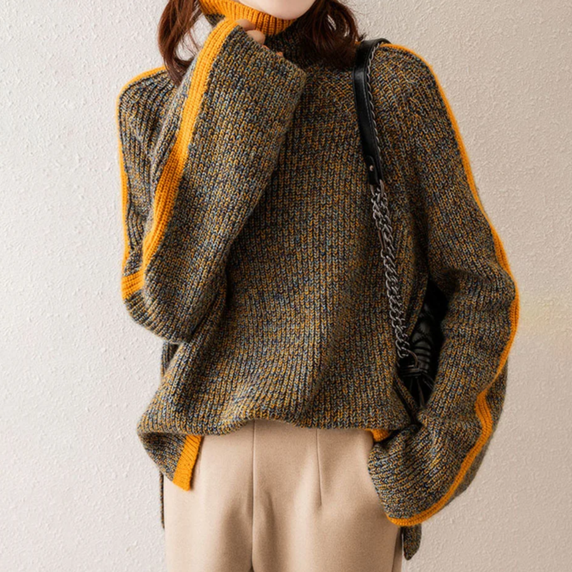 Zoey - Knitted Turtleneck Sweater With Fine Knit Design