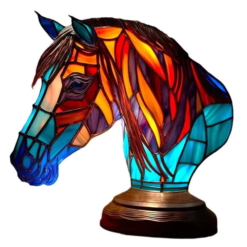 LuminaWild – Handmade Resin Art Lamp with 14 Colorful Animal Motifs