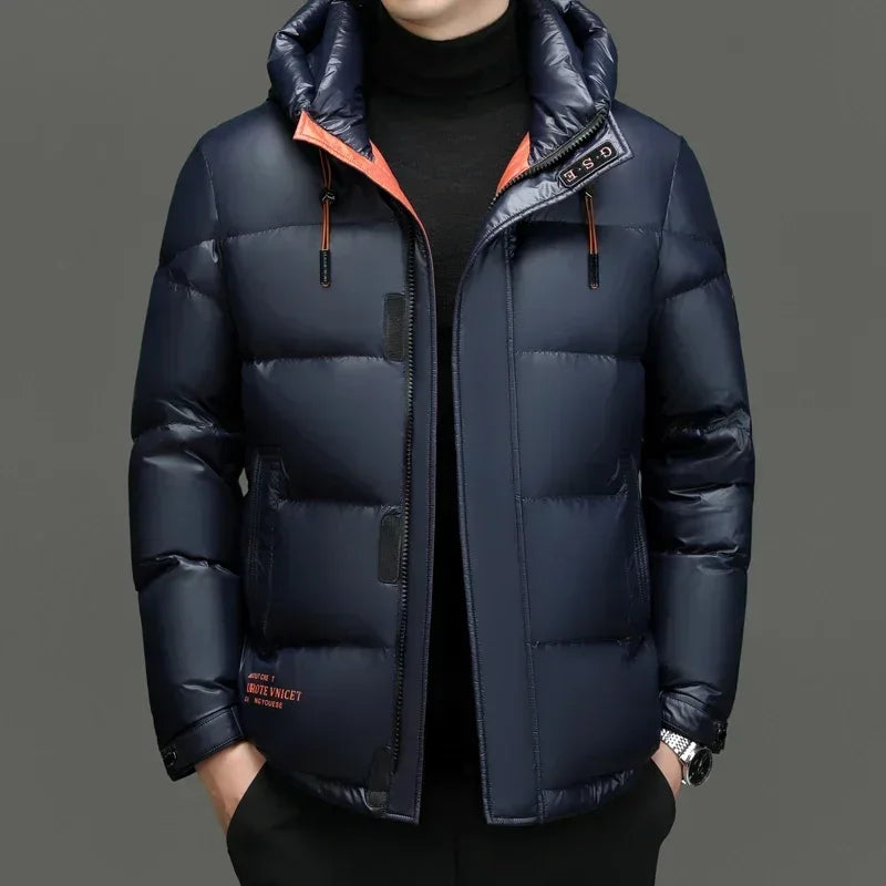 Orvion – Hooded Down Jacket With Extended Length