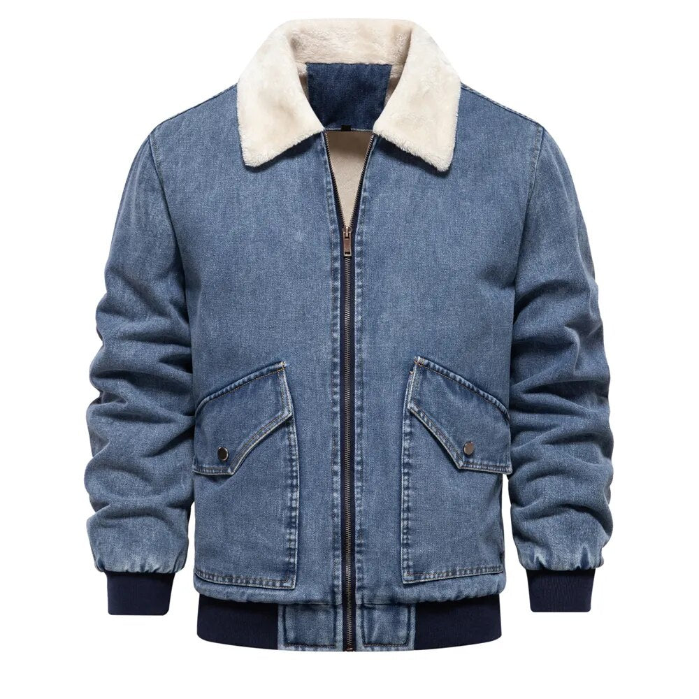 Arden – Denim Jacket With Shearling Lining