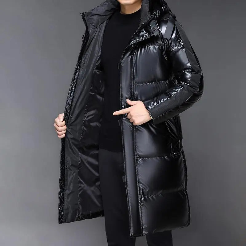 Neyvor – Long Hooded Jacket With Insulated Design