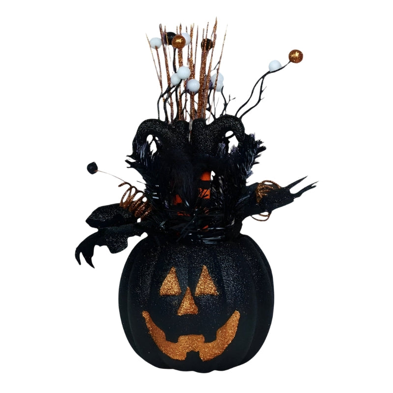 DecoHarvest - Halloween Pumpkin Decoration With Seasonal Detailing