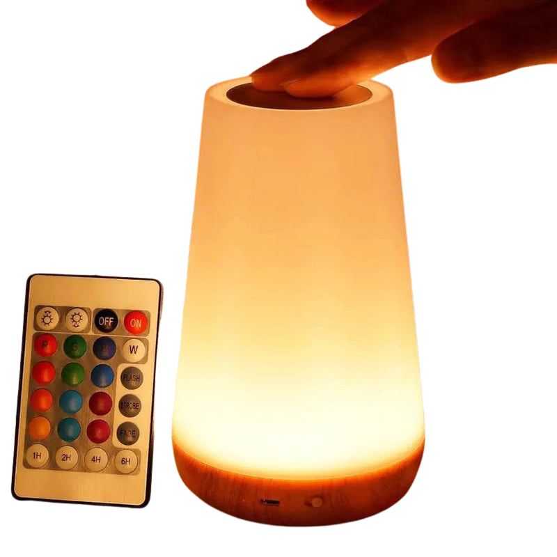 GlowPod – Rechargeable Touch Lamp with Adjustable Brightness and Sleek Rounded Design