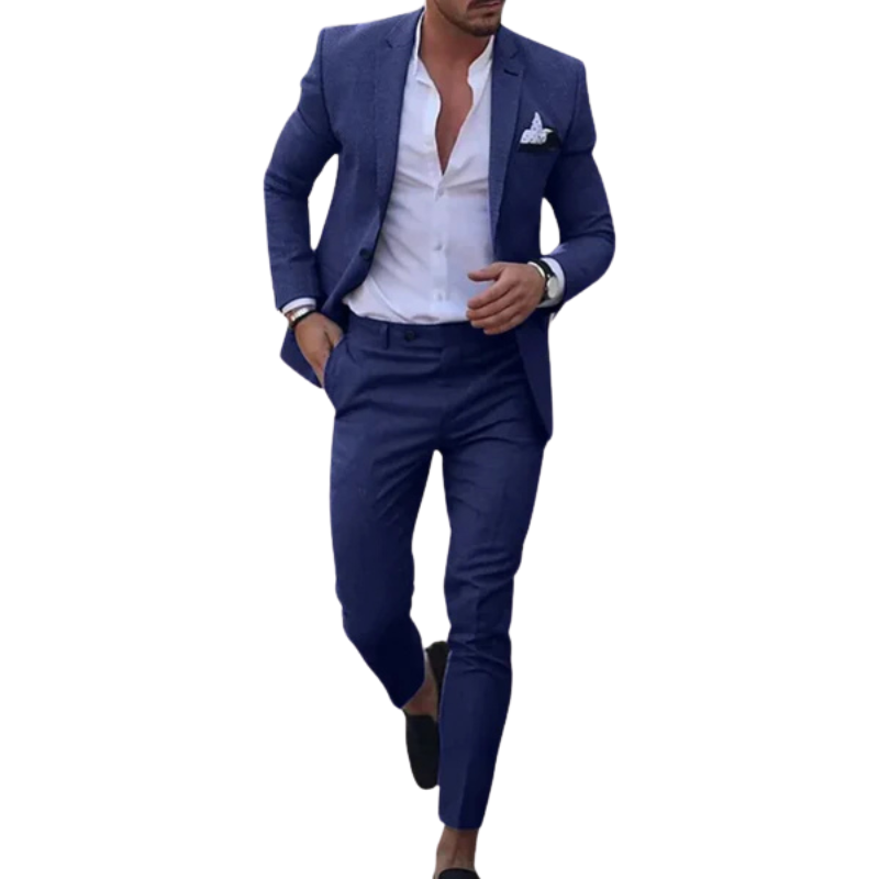 Kensley – Two Piece Suit with Wide Leg Pants and Long Sleeve Blazer