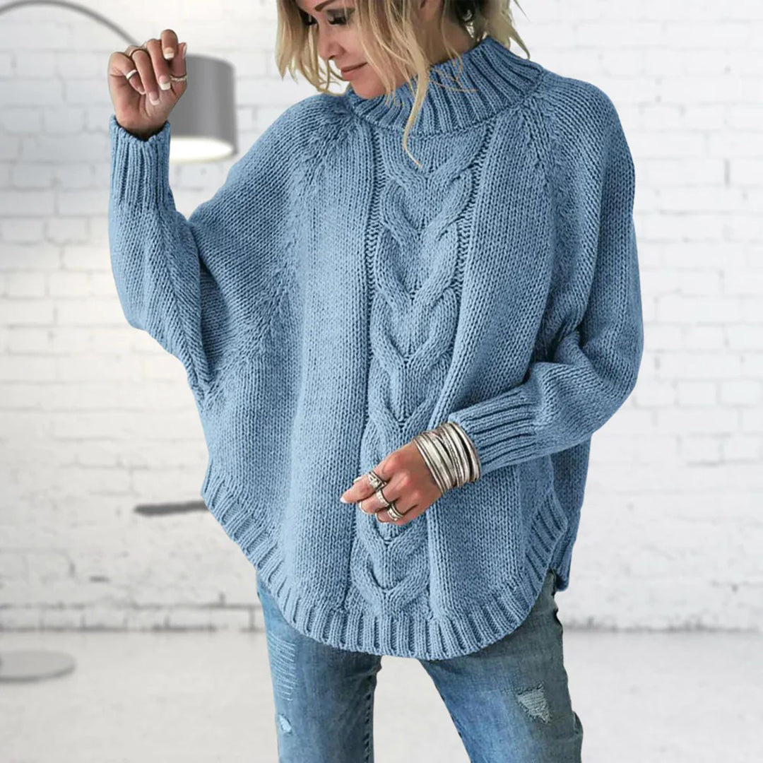 Isabella – Turtleneck Knitted Sweater With Loose Fit Design