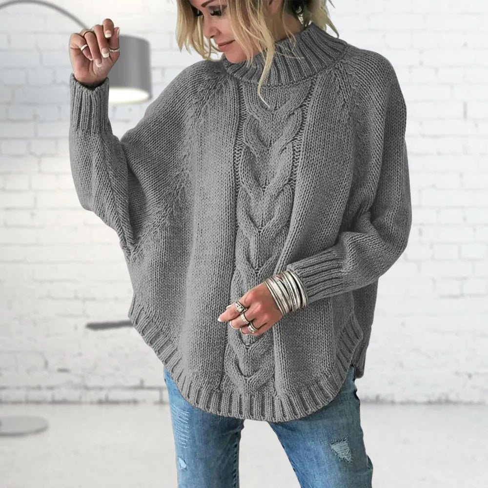 Isabella – Turtleneck Knitted Sweater With Loose Fit Design