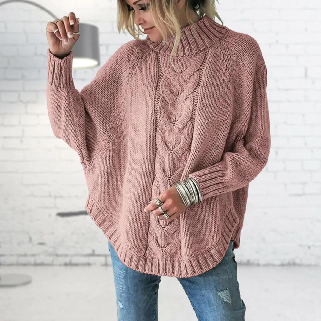Isabella – Turtleneck Knitted Sweater With Loose Fit Design