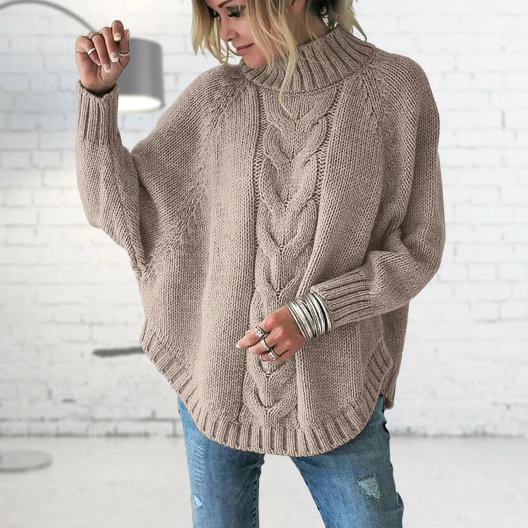 Isabella – Turtleneck Knitted Sweater With Loose Fit Design
