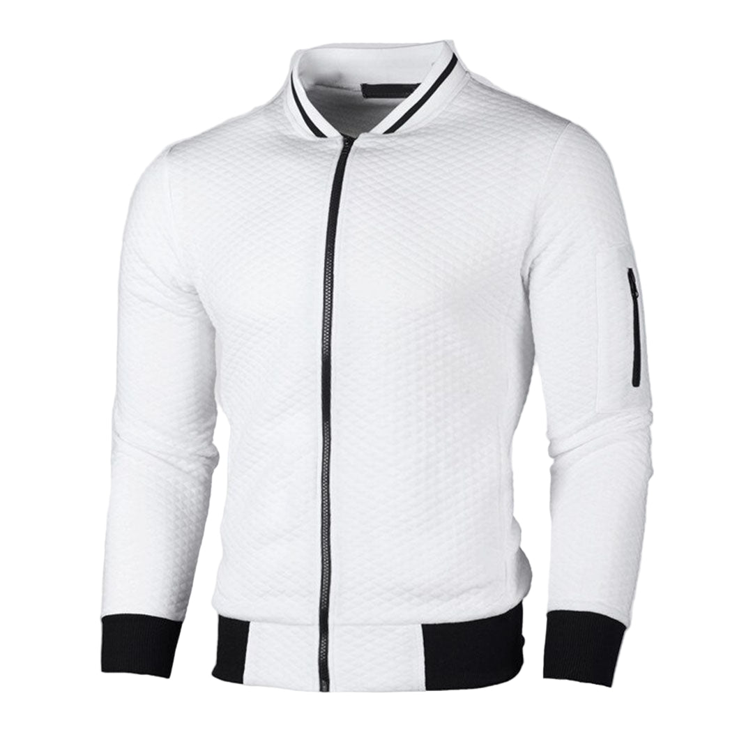 Yorren – Polyester Jacket with Stand-Up Collar and Front Zip
