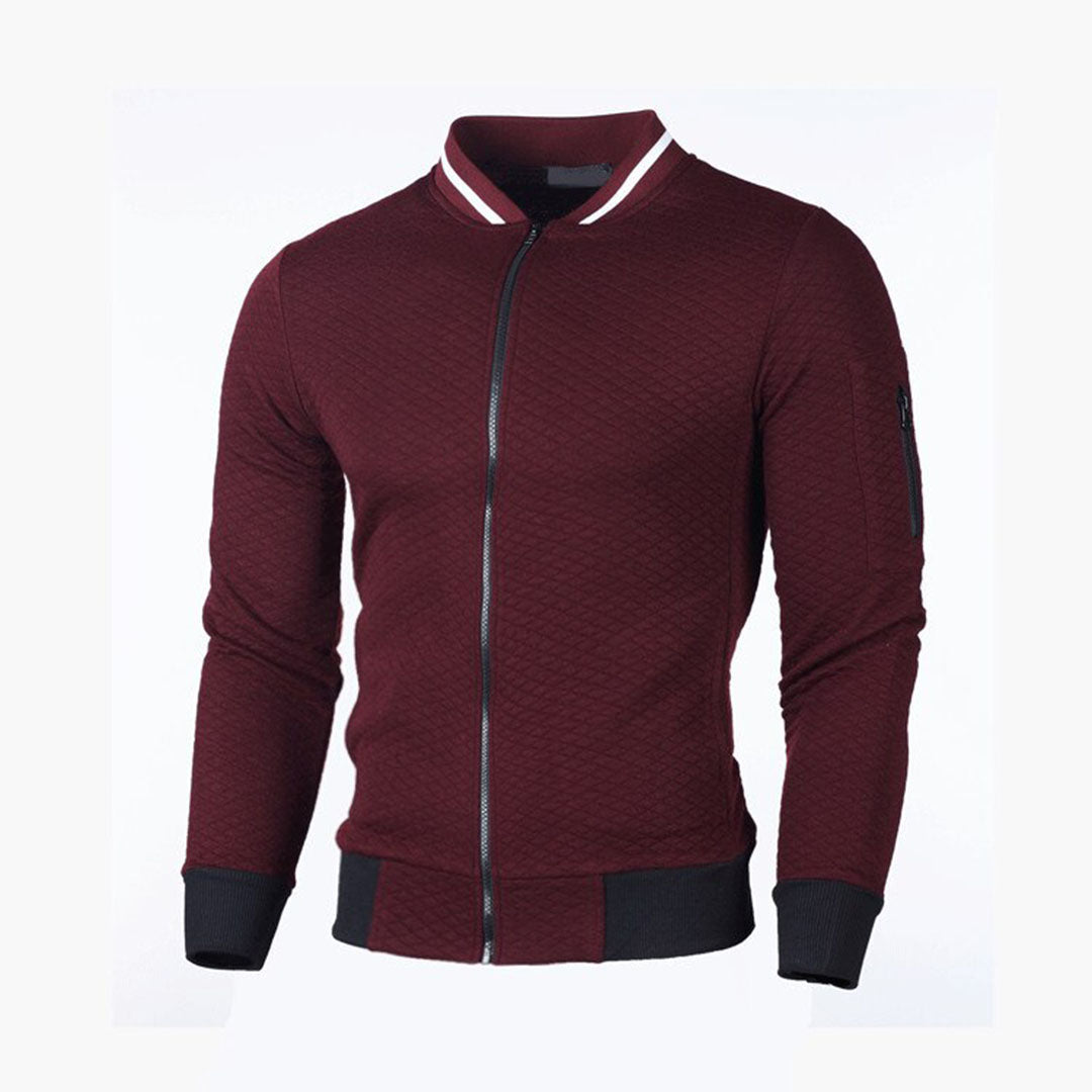 Yorren – Polyester Jacket with Stand-Up Collar and Front Zip