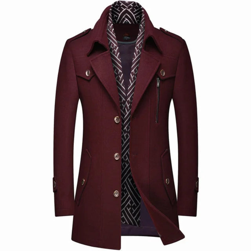 Adrian - Wool Coat With Inner Lining
