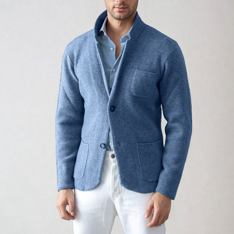 Norman - Single-Breasted Blazer With Stand-Up Collar