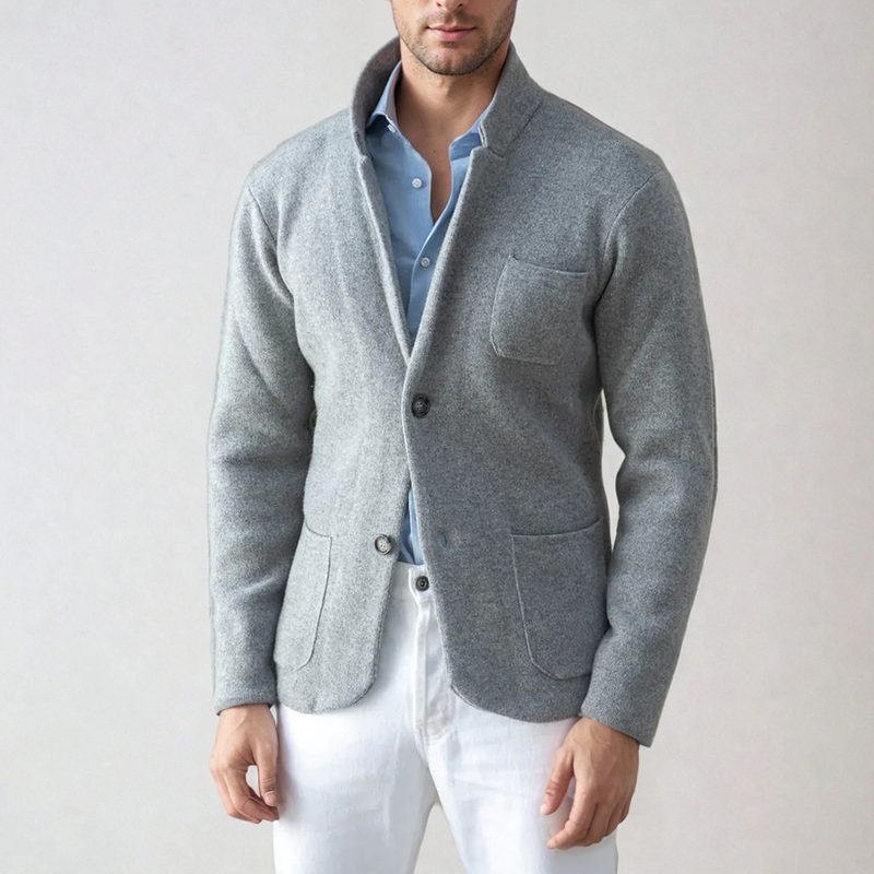 Norman - Single-Breasted Blazer With Stand-Up Collar