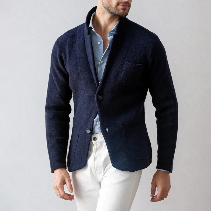 Norman - Single-Breasted Blazer With Stand-Up Collar