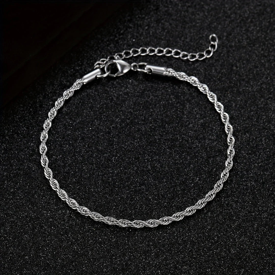 Victor – Bracelet With Twisted Rope Chain in Stainless Steel