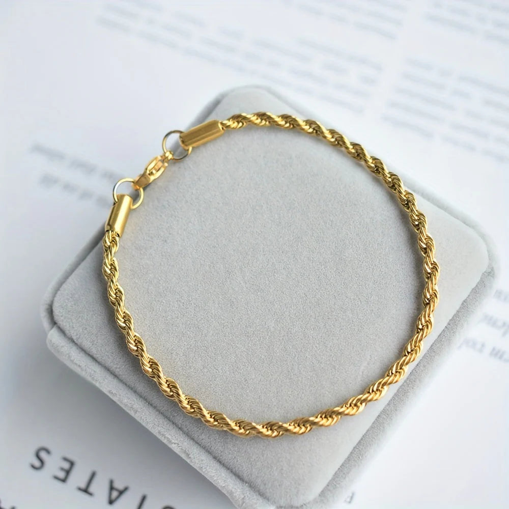 Victor – Bracelet With Twisted Rope Chain in Stainless Steel