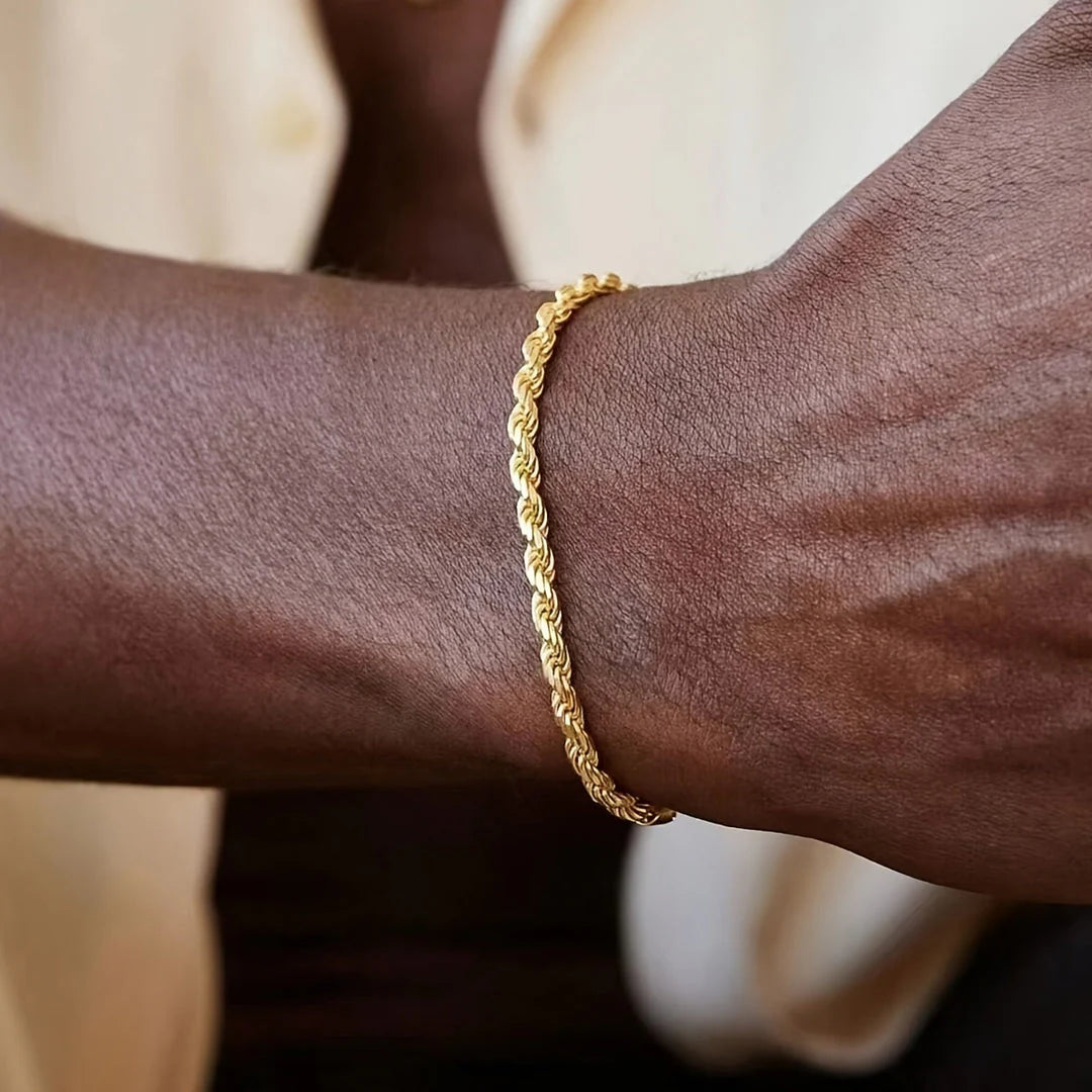 Victor – Bracelet With Twisted Rope Chain in Stainless Steel